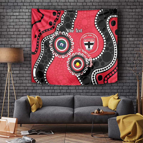 St Kilda NAIDOC 2026 Personalised Tapestry 50 Years of Deadly Aboriginal Art