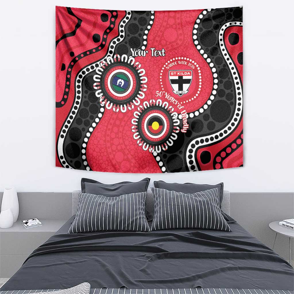 St Kilda NAIDOC 2026 Personalised Tapestry 50 Years of Deadly Aboriginal Art