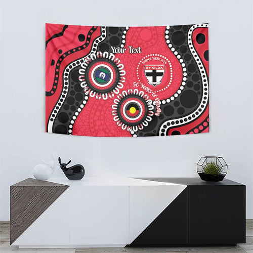 St Kilda NAIDOC 2026 Personalised Tapestry 50 Years of Deadly Aboriginal Art