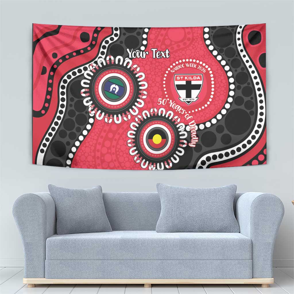 St Kilda NAIDOC 2026 Personalised Tapestry 50 Years of Deadly Aboriginal Art
