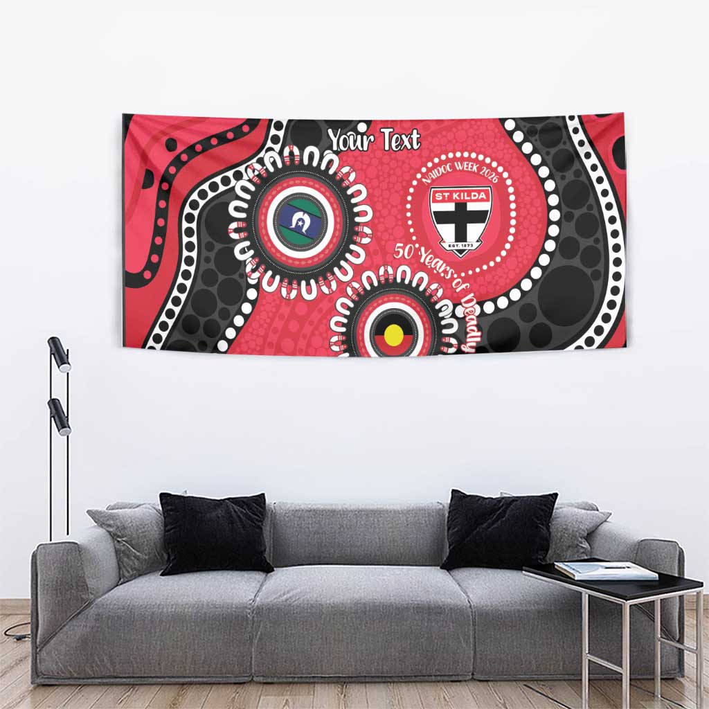 St Kilda NAIDOC 2026 Personalised Tapestry 50 Years of Deadly Aboriginal Art
