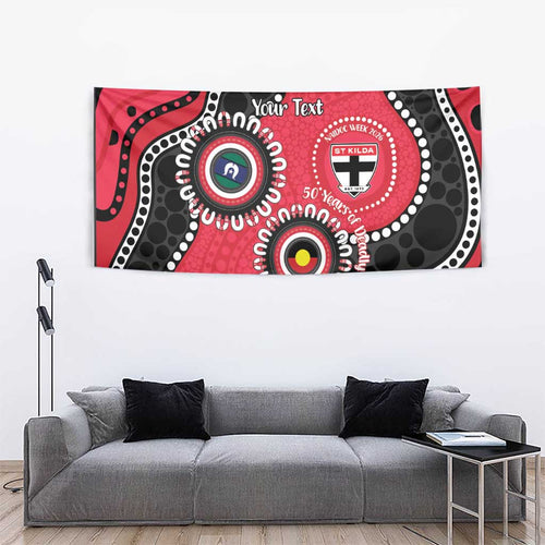 St Kilda NAIDOC 2026 Personalised Tapestry 50 Years of Deadly Aboriginal Art