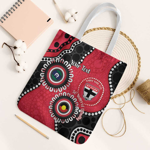 St Kilda NAIDOC 2026 Personalised Tote Bag 50 Years of Deadly Aboriginal Art