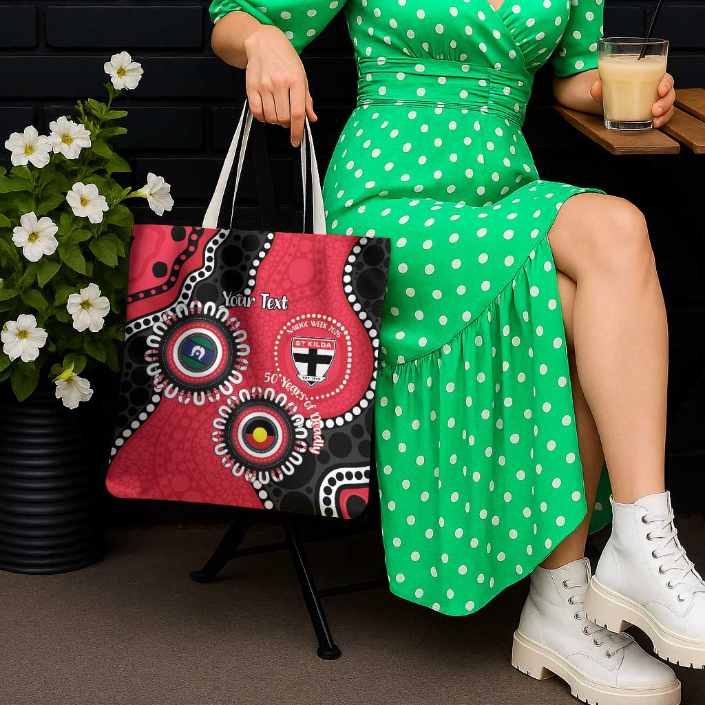 St Kilda NAIDOC 2026 Personalised Tote Bag 50 Years of Deadly Aboriginal Art