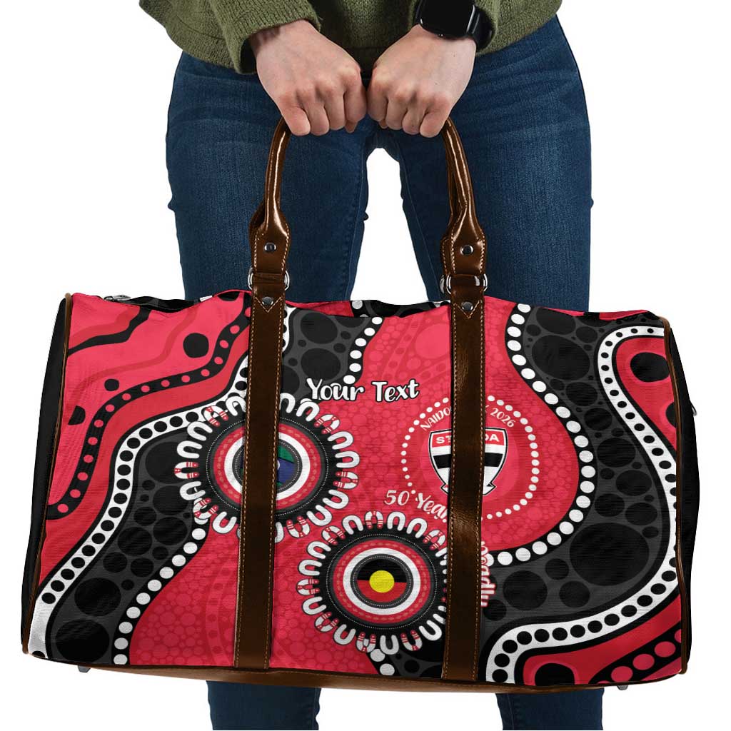 St Kilda NAIDOC 2026 Personalised Travel Bag 50 Years of Deadly Aboriginal Art