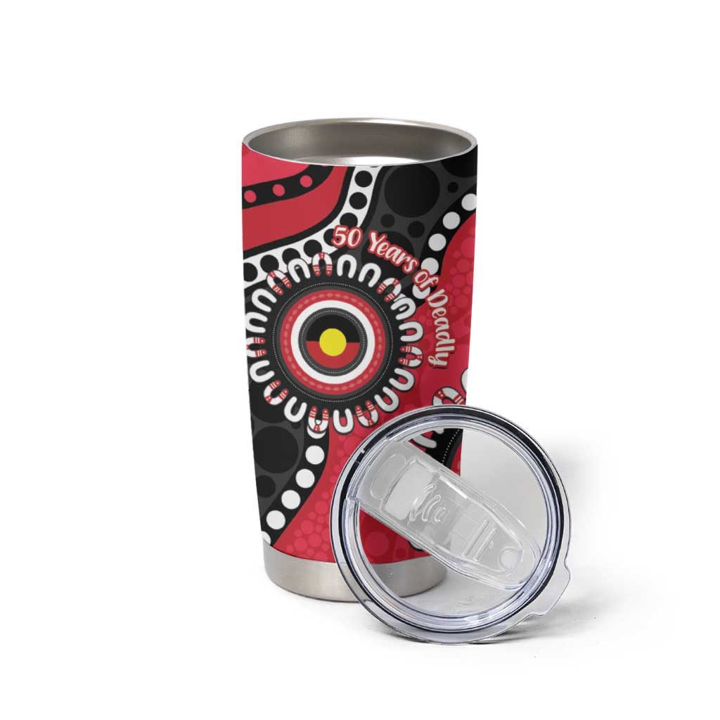 St Kilda NAIDOC 2026 Personalised Tumbler Cup 50 Years of Deadly Aboriginal Art
