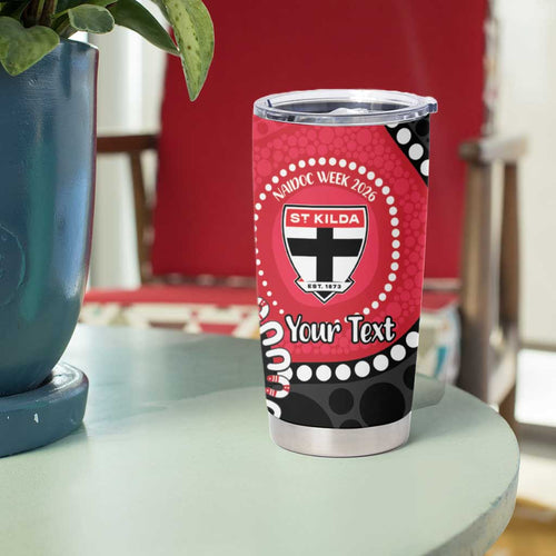 St Kilda NAIDOC 2026 Personalised Tumbler Cup 50 Years of Deadly Aboriginal Art