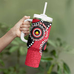 St Kilda NAIDOC 2026 Personalised Tumbler With Handle 50 Years of Deadly Aboriginal Art