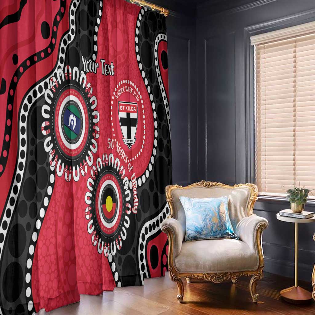 St Kilda NAIDOC 2026 Personalised Window Curtain 50 Years of Deadly Aboriginal Art