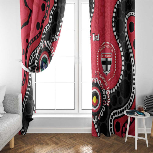 St Kilda NAIDOC 2026 Personalised Window Curtain 50 Years of Deadly Aboriginal Art