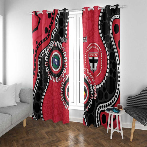 St Kilda NAIDOC 2026 Personalised Window Curtain 50 Years of Deadly Aboriginal Art