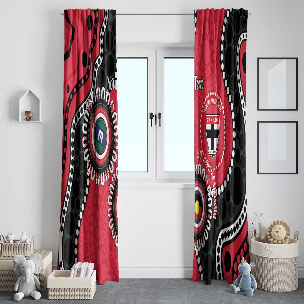 St Kilda NAIDOC 2026 Personalised Window Curtain 50 Years of Deadly Aboriginal Art
