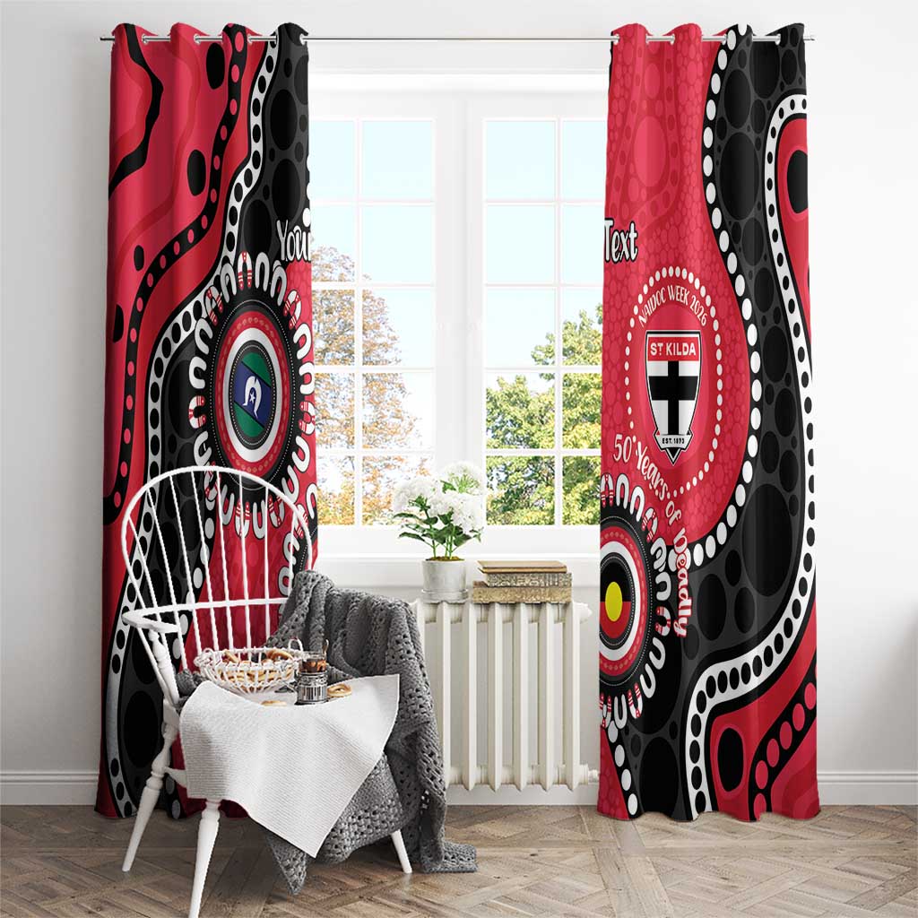 St Kilda NAIDOC 2026 Personalised Window Curtain 50 Years of Deadly Aboriginal Art