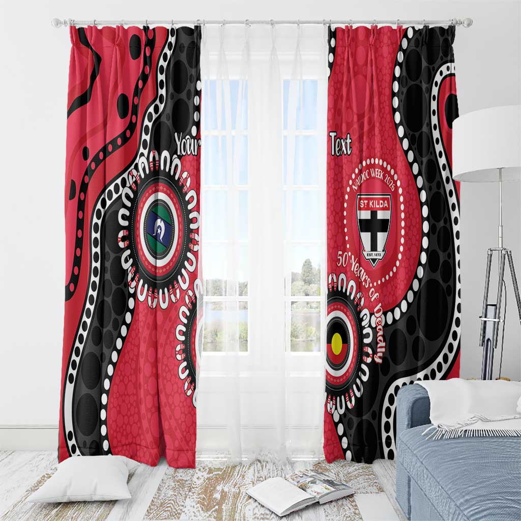 St Kilda NAIDOC 2026 Personalised Window Curtain 50 Years of Deadly Aboriginal Art