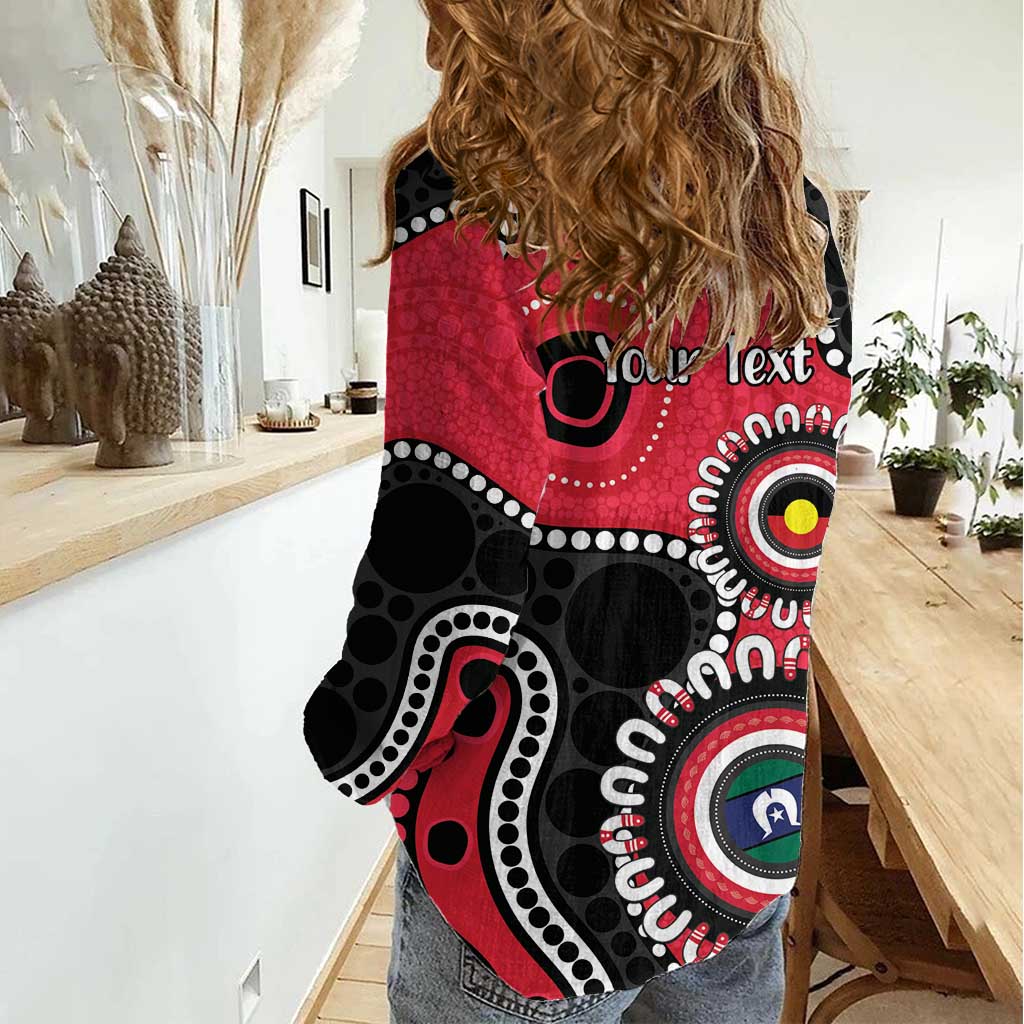 St Kilda NAIDOC 2026 Personalised Women Casual Shirt 50 Years of Deadly Aboriginal Art