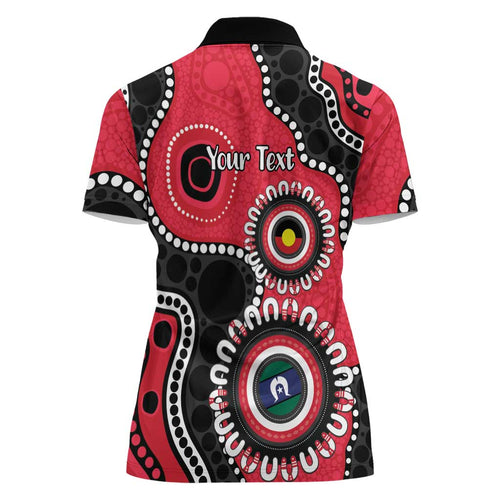 St Kilda NAIDOC 2026 Personalised Women Polo Shirt 50 Years of Deadly Aboriginal Art
