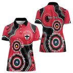 St Kilda NAIDOC 2026 Personalised Women Polo Shirt 50 Years of Deadly Aboriginal Art
