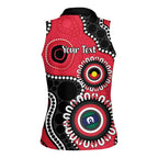 St Kilda NAIDOC 2026 Personalised Women Sleeveless Polo Shirt 50 Years of Deadly Aboriginal Art
