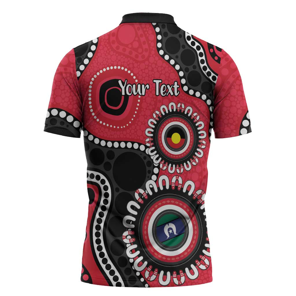 St Kilda NAIDOC 2026 Personalised Zipper Polo Shirt 50 Years of Deadly Aboriginal Art