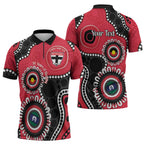 St Kilda NAIDOC 2026 Personalised Zipper Polo Shirt 50 Years of Deadly Aboriginal Art