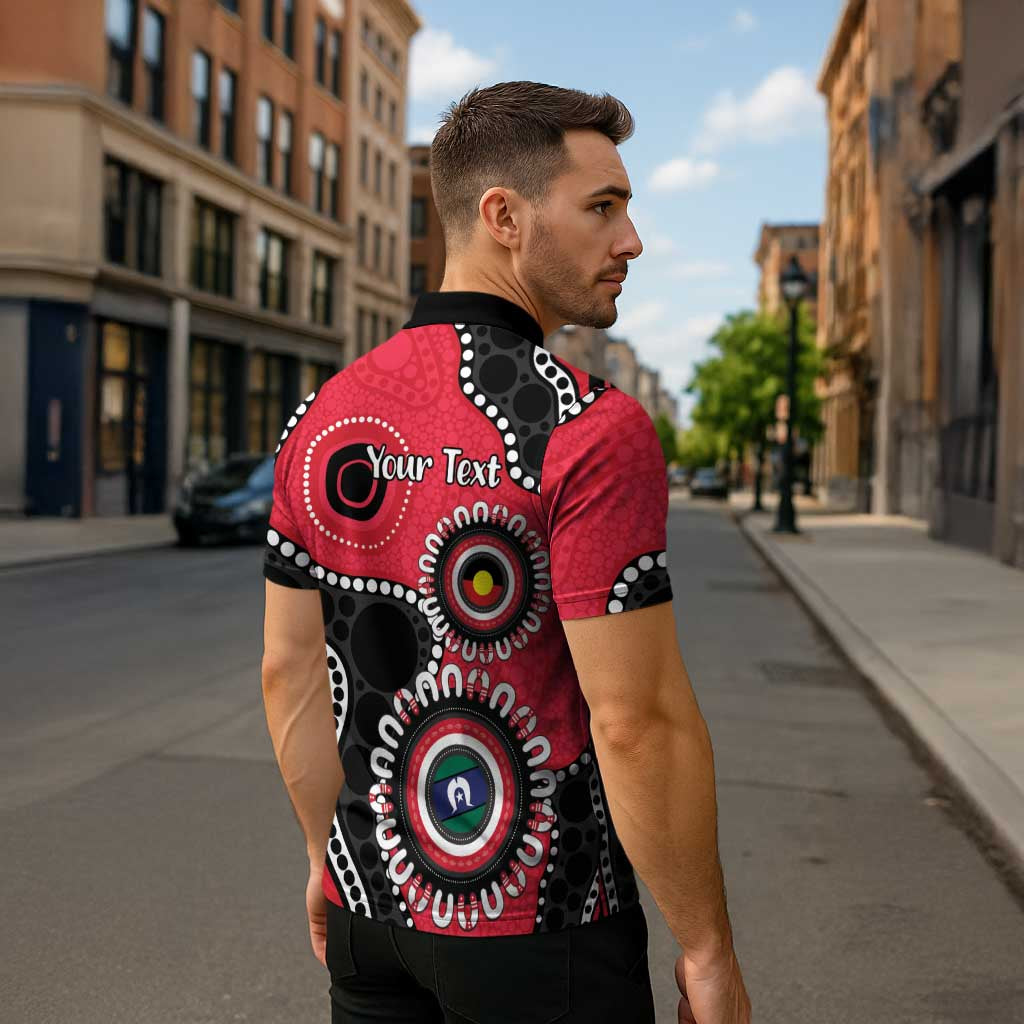 St Kilda NAIDOC 2026 Personalised Zipper Polo Shirt 50 Years of Deadly Aboriginal Art