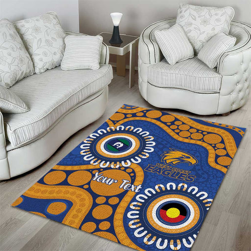 Eagles NAIDOC 2026 Personalised Area Rug 50 Years of Deadly Aboriginal Art