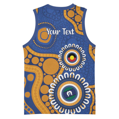 Eagles NAIDOC 2026 Personalised Basketball Jersey 50 Years of Deadly Aboriginal Art