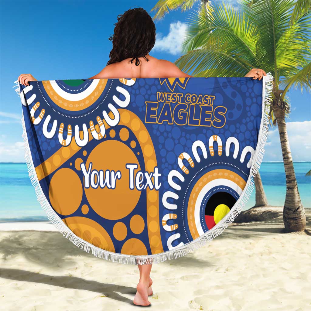 Eagles NAIDOC 2026 Personalised Beach Blanket 50 Years of Deadly Aboriginal Art