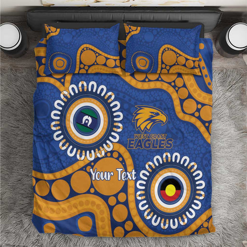 Eagles NAIDOC 2026 Personalised Bedding Set 50 Years of Deadly Aboriginal Art