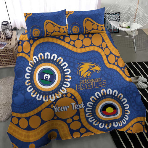 Eagles NAIDOC 2026 Personalised Bedding Set 50 Years of Deadly Aboriginal Art