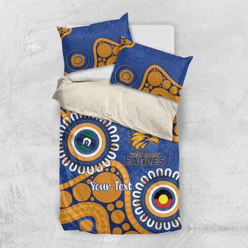 Eagles NAIDOC 2026 Personalised Bedding Set 50 Years of Deadly Aboriginal Art