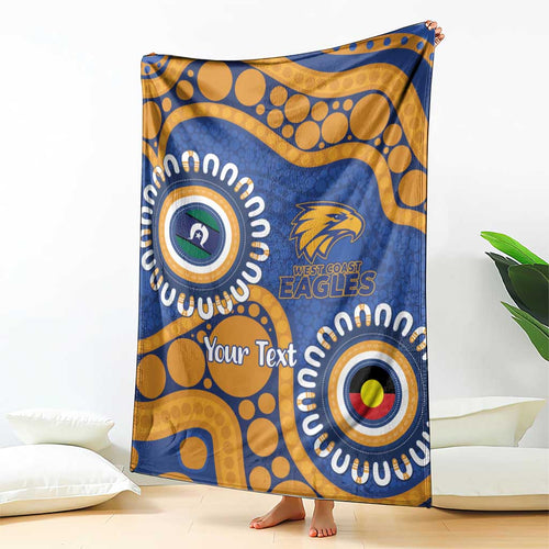 Eagles NAIDOC 2026 Personalised Blanket 50 Years of Deadly Aboriginal Art