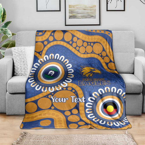 Eagles NAIDOC 2026 Personalised Blanket 50 Years of Deadly Aboriginal Art