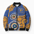 Eagles NAIDOC 2026 Personalised Bomber Puffer Jacket 50 Years of Deadly Aboriginal Art