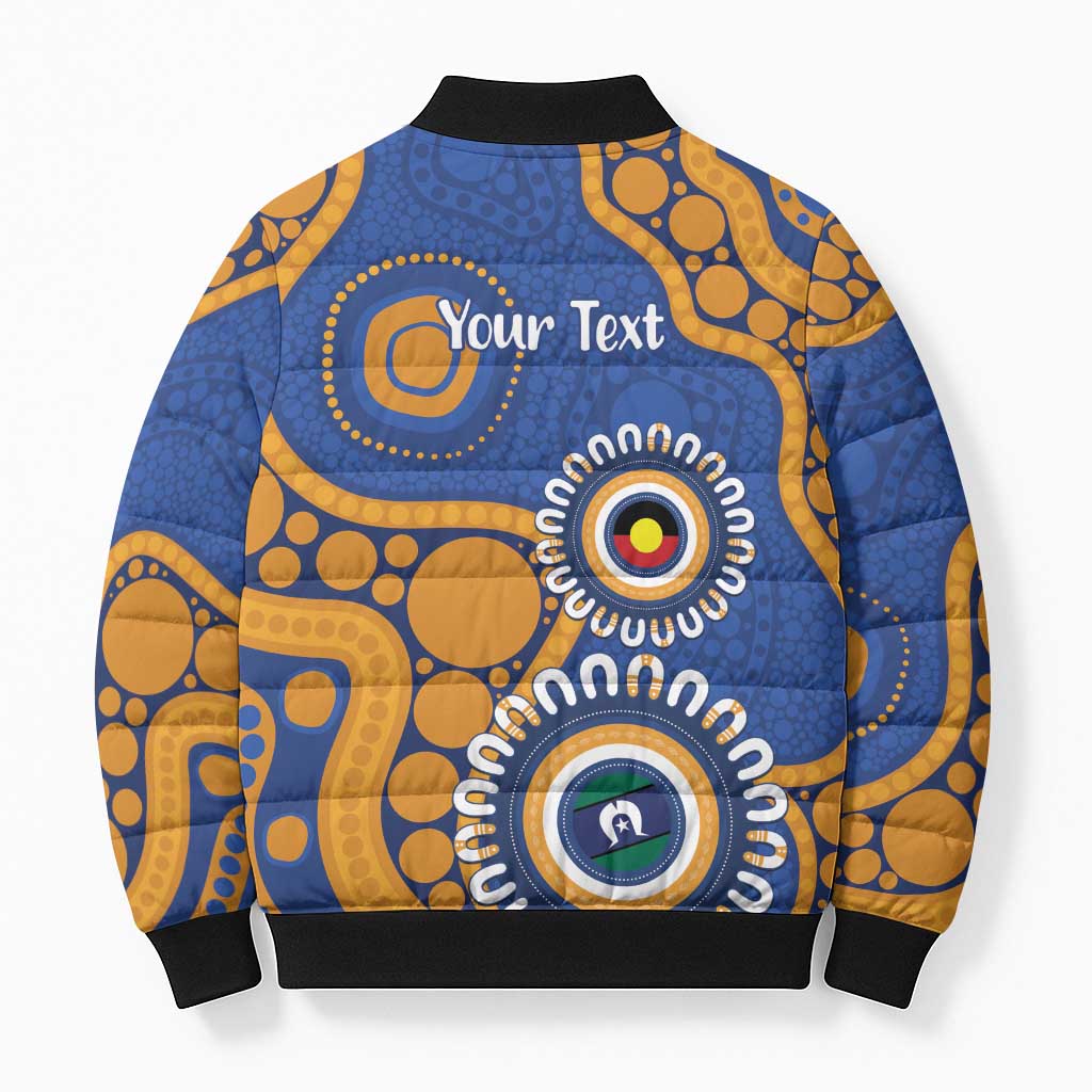 Eagles NAIDOC 2026 Personalised Bomber Puffer Jacket 50 Years of Deadly Aboriginal Art