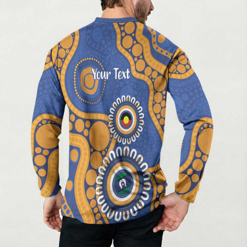 Eagles NAIDOC 2026 Personalised Button Sweatshirt 50 Years of Deadly Aboriginal Art