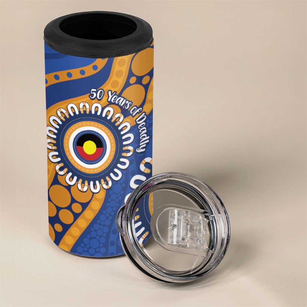 Eagles NAIDOC 2026 Personalised 4 in 1 Can Cooler Tumbler 50 Years of Deadly Aboriginal Art