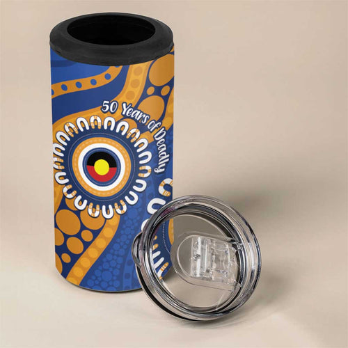 Eagles NAIDOC 2026 Personalised 4 in 1 Can Cooler Tumbler 50 Years of Deadly Aboriginal Art