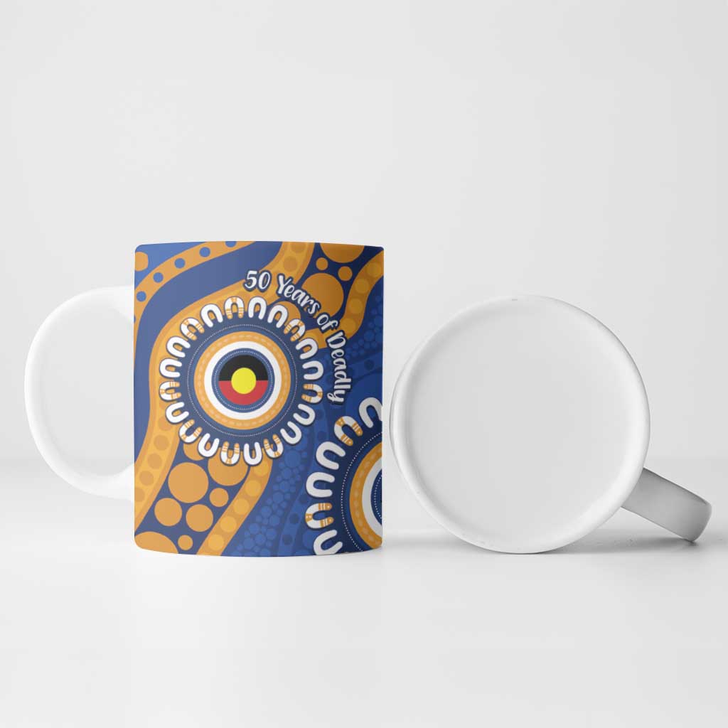 Eagles NAIDOC 2026 Personalised Ceramic Mug 50 Years of Deadly Aboriginal Art