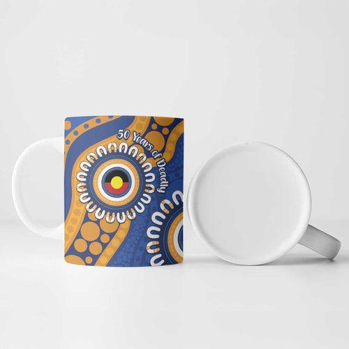 Eagles NAIDOC 2026 Personalised Ceramic Mug 50 Years of Deadly Aboriginal Art