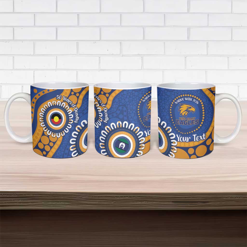 Eagles NAIDOC 2026 Personalised Ceramic Mug 50 Years of Deadly Aboriginal Art