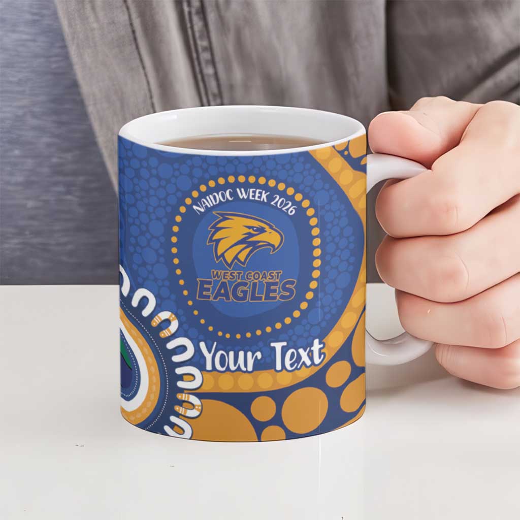 Eagles NAIDOC 2026 Personalised Ceramic Mug 50 Years of Deadly Aboriginal Art
