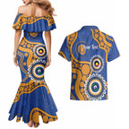 Eagles NAIDOC 2026 Personalised Couples Matching Mermaid Dress and Hawaiian Shirt 50 Years of Deadly Aboriginal Art