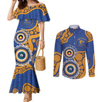 Eagles NAIDOC 2026 Personalised Couples Matching Mermaid Dress and Long Sleeve Button Shirt 50 Years of Deadly Aboriginal Art
