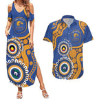 Eagles NAIDOC 2026 Personalised Couples Matching Summer Maxi Dress and Hawaiian Shirt 50 Years of Deadly Aboriginal Art