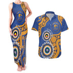 Eagles NAIDOC 2026 Personalised Couples Matching Tank Maxi Dress and Hawaiian Shirt 50 Years of Deadly Aboriginal Art