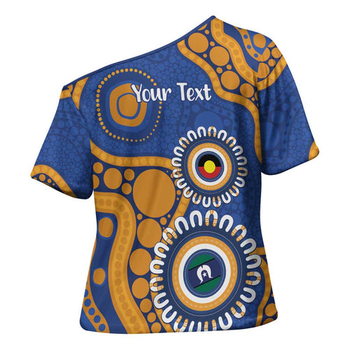Eagles NAIDOC 2026 Personalised Cross Shoulder Shirt 50 Years of Deadly Aboriginal Art