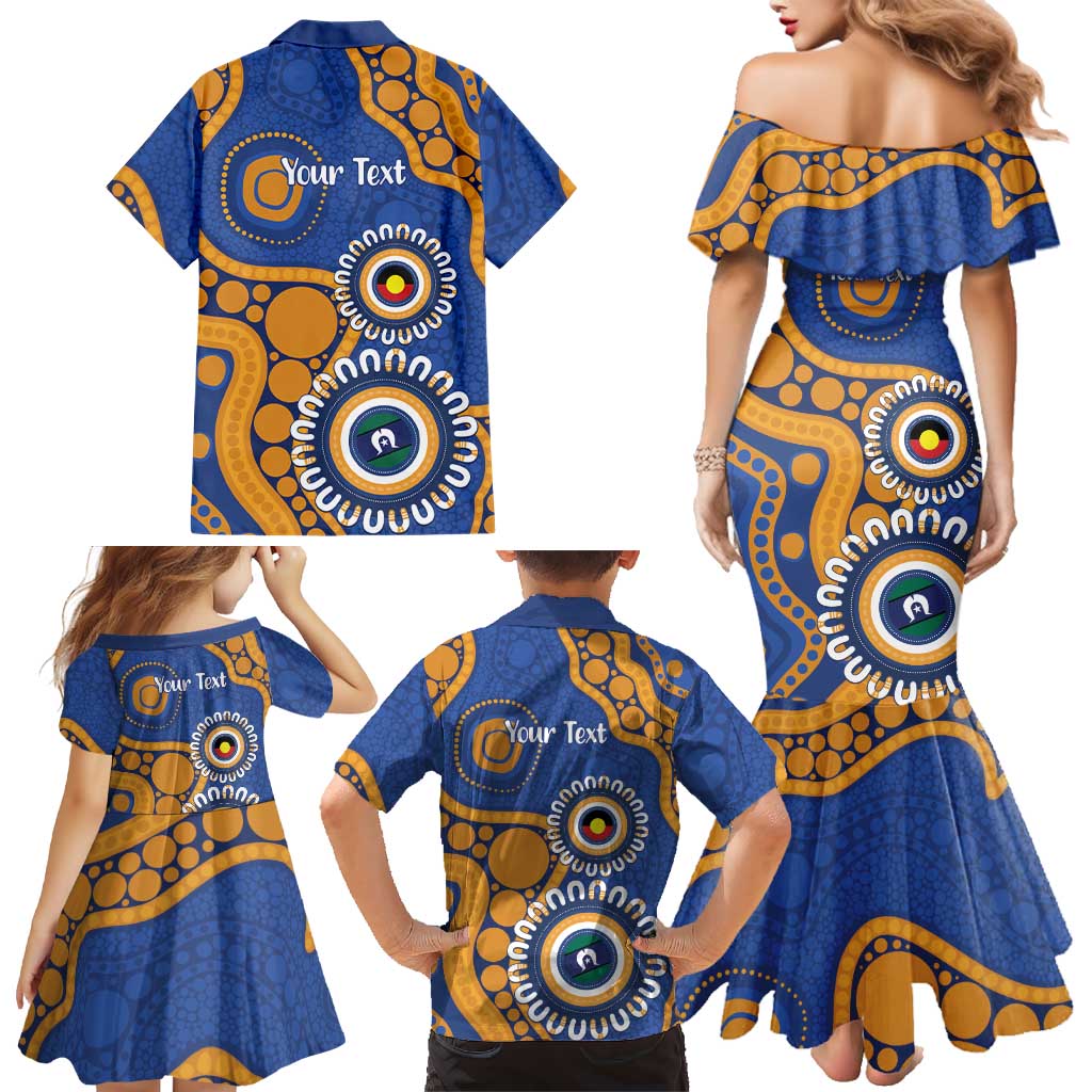Eagles NAIDOC 2026 Personalised Family Matching Mermaid Dress and Hawaiian Shirt 50 Years of Deadly Aboriginal Art