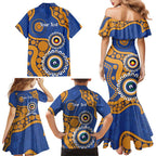 Eagles NAIDOC 2026 Personalised Family Matching Mermaid Dress and Hawaiian Shirt 50 Years of Deadly Aboriginal Art
