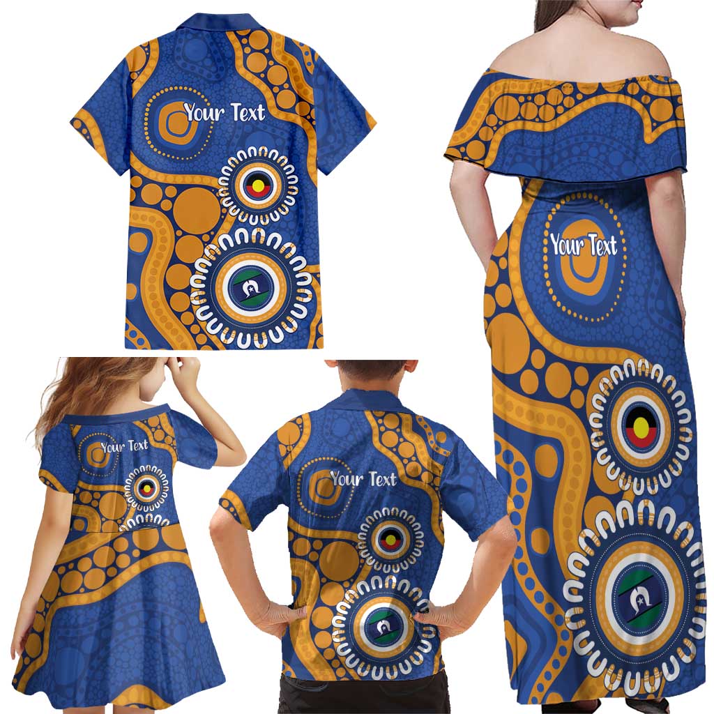 Eagles NAIDOC 2026 Personalised Family Matching Off Shoulder Maxi Dress and Hawaiian Shirt 50 Years of Deadly Aboriginal Art